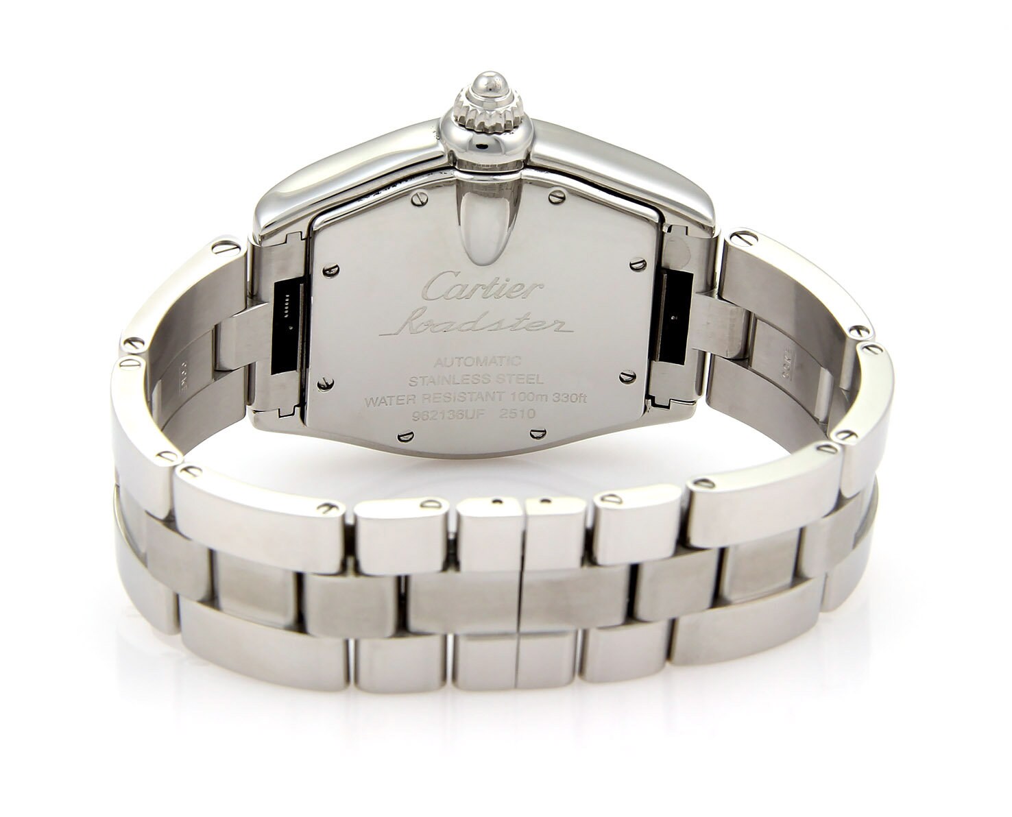 Cartier roadster automatic stainless steel water resistant 100m hotsell 330ft