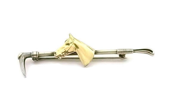 21263 - Horse 10k Yellow Gold Tie Pin - image 2