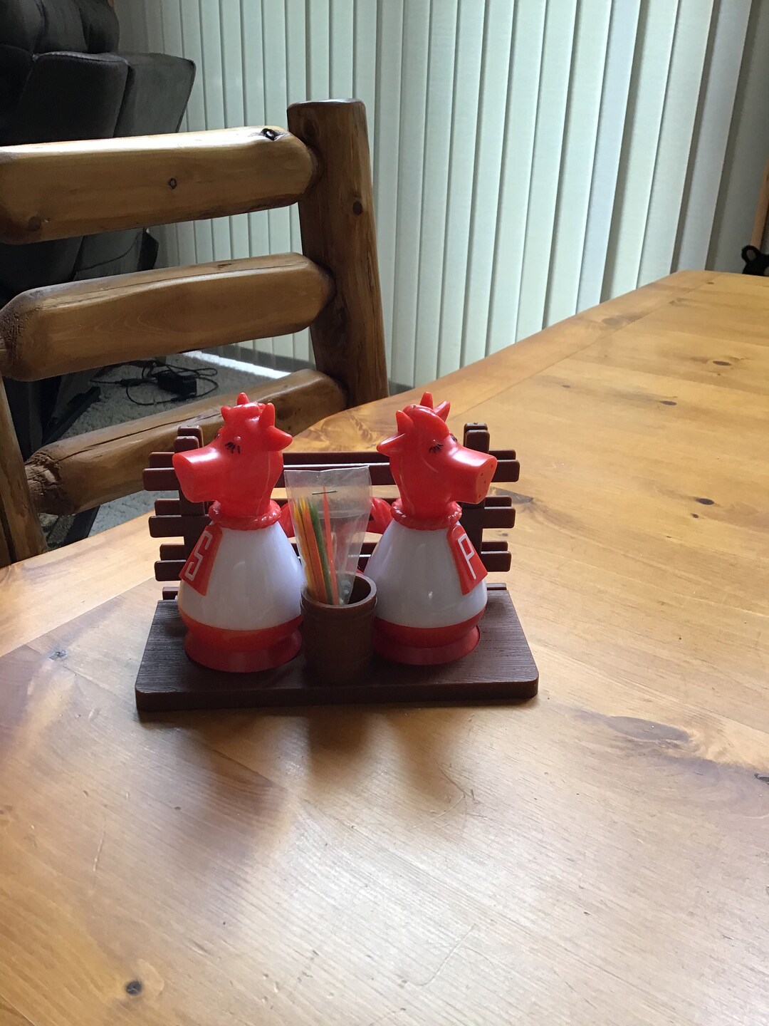 Vintage Plastic Cow Condiment Set From 1975 Etsy
