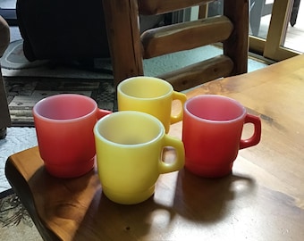 Vintage Anchor Hocking/Fire King Stackable Coffee Mugs from 1960’s