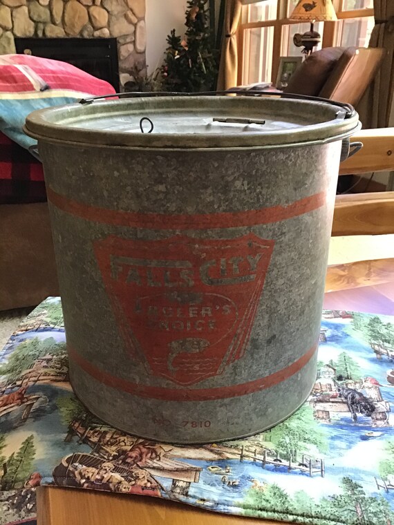 Vintage Falls City Minnow Bucket From the 1950s Etsy
