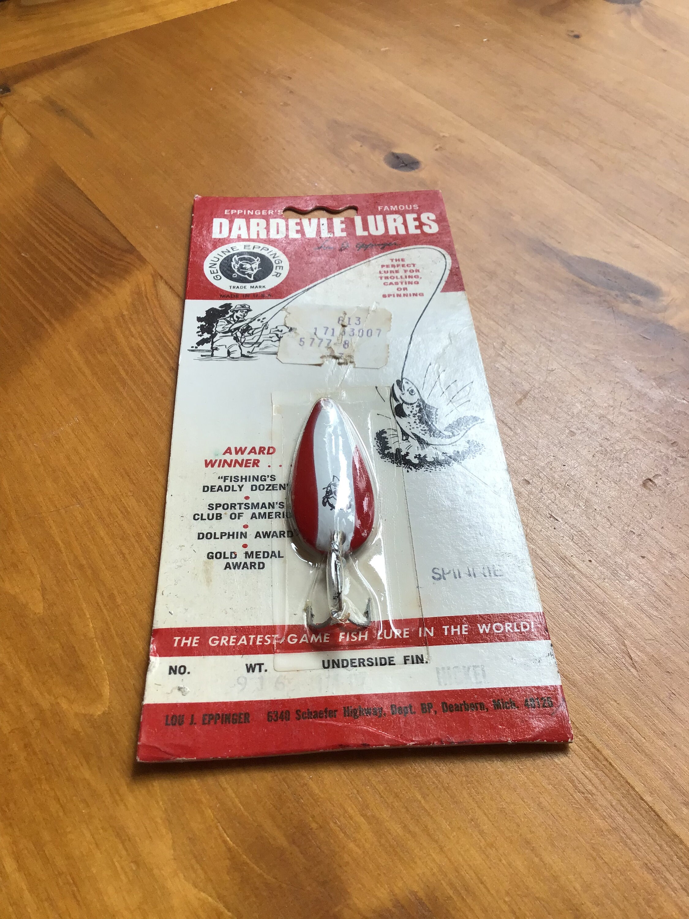 Lou Eppinger Dardevle Vintage 4.5” Troll Devle Metal Spoon Lure In Package  - Conseil scolaire francophone de Terre-Neuve et Labrador