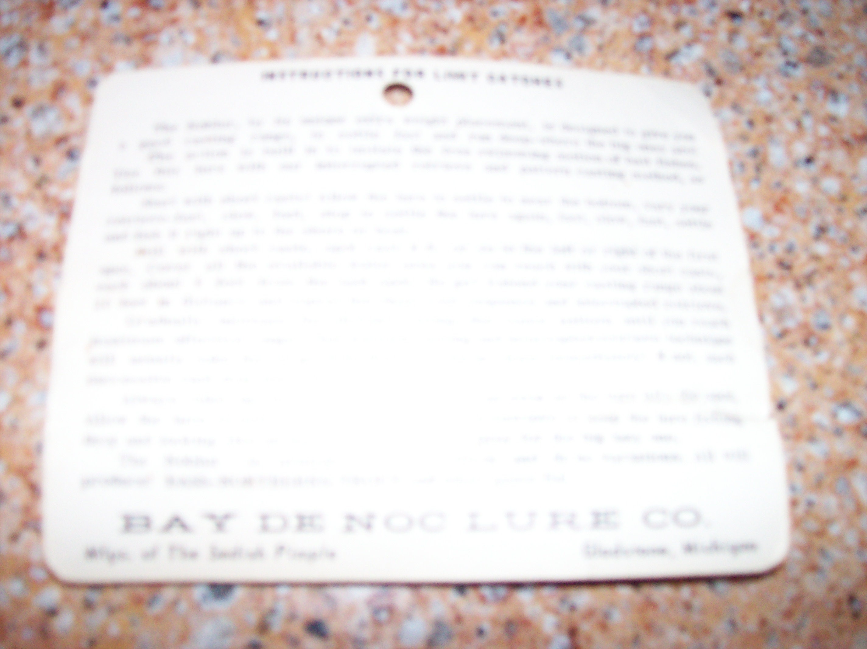 Leurres Vintage Bay De Noc Lure Co – Boutons Suédois Taille 3N, Avec Boîte D’origine