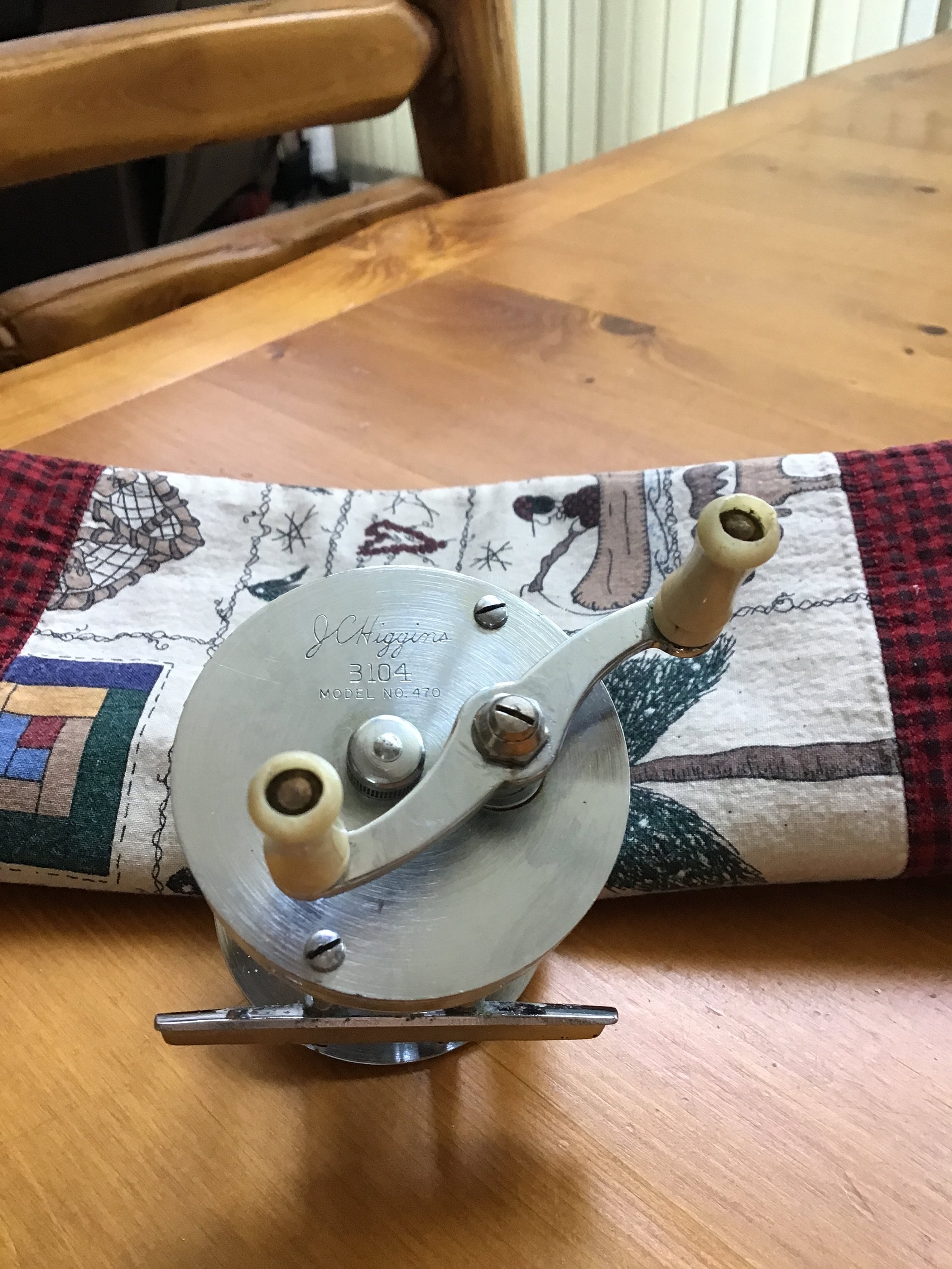 Boîte à Outils Vintage J.C. Higgins - Métal Vert - Lot D'outils De Pêche - Occasion