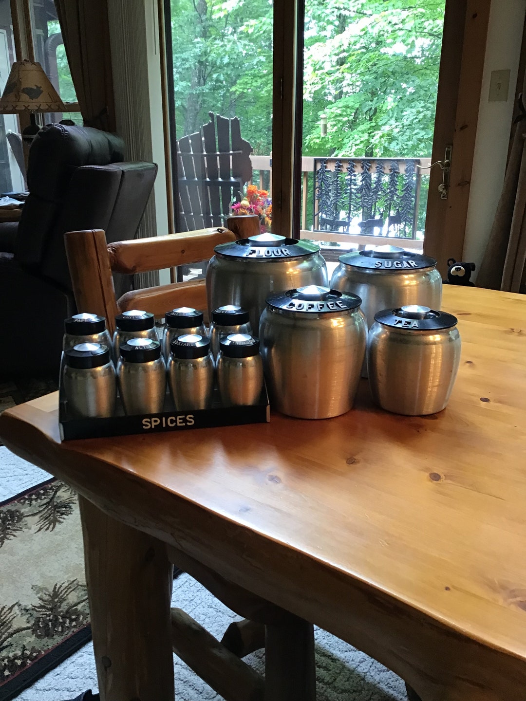 Vintage Kromex Aluminum Canister Set From the Early 1950s Etsy