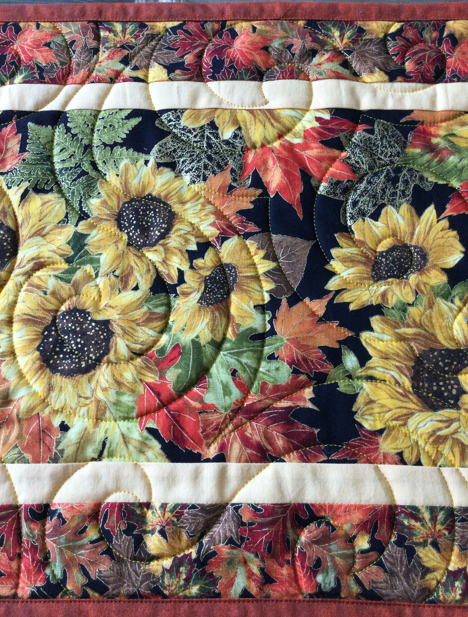 Sunflower Placemats Quilted Fall Placemats Autumn Table Etsy UK