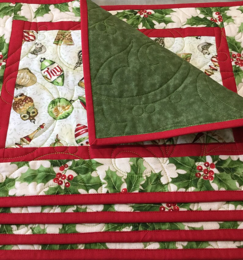 Holiday Placemats Quilted Placemats Christmas Placemats Etsy