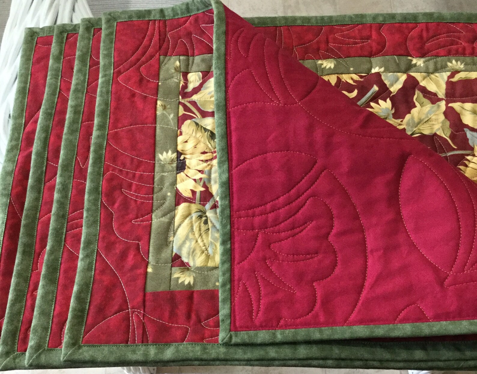 Quilted Placemats Sunflowers Placemats Handmade Placemats Etsy