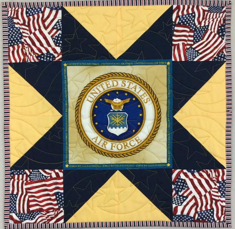 Patriotic Mini Quilt Military Decorair Force Wall Hanging Etsy