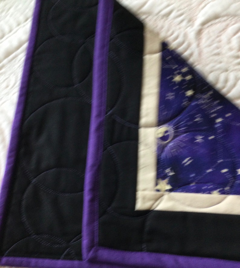 Quilted Tarot Mat: Celestial Sun, Moon, Stars - Oracle Card Reading (17.5 X13.5 inches) bild 4