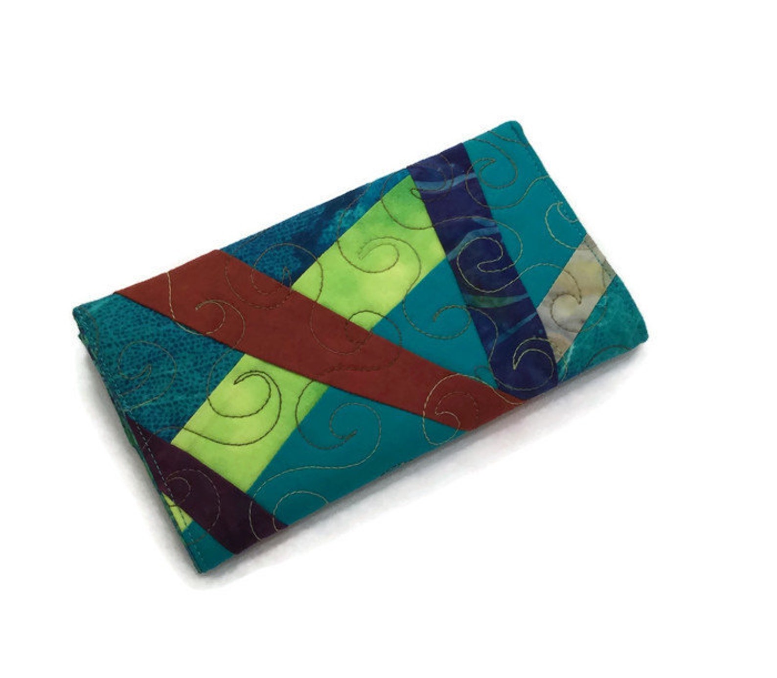 Fabric Checkbook Cover Quilted Checkbook Cover Crazy Etsy