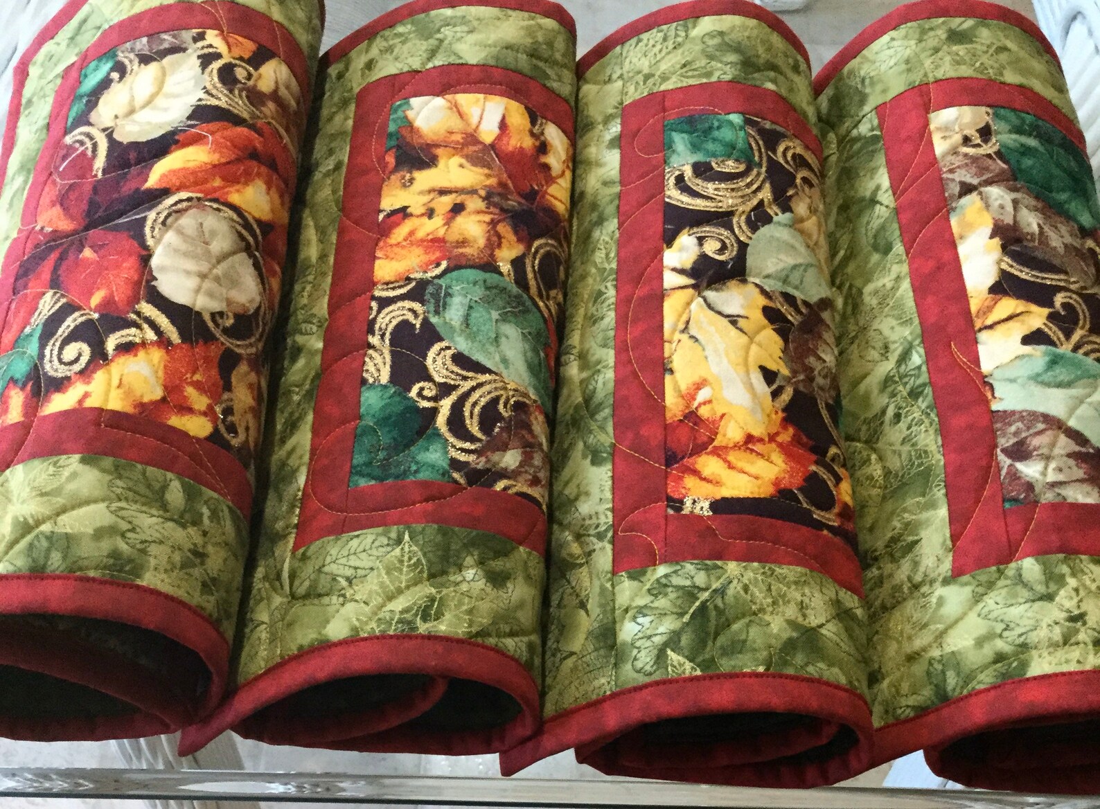 Quilted Placemats Fall Placemats Autumn Table Decor Fall Etsy