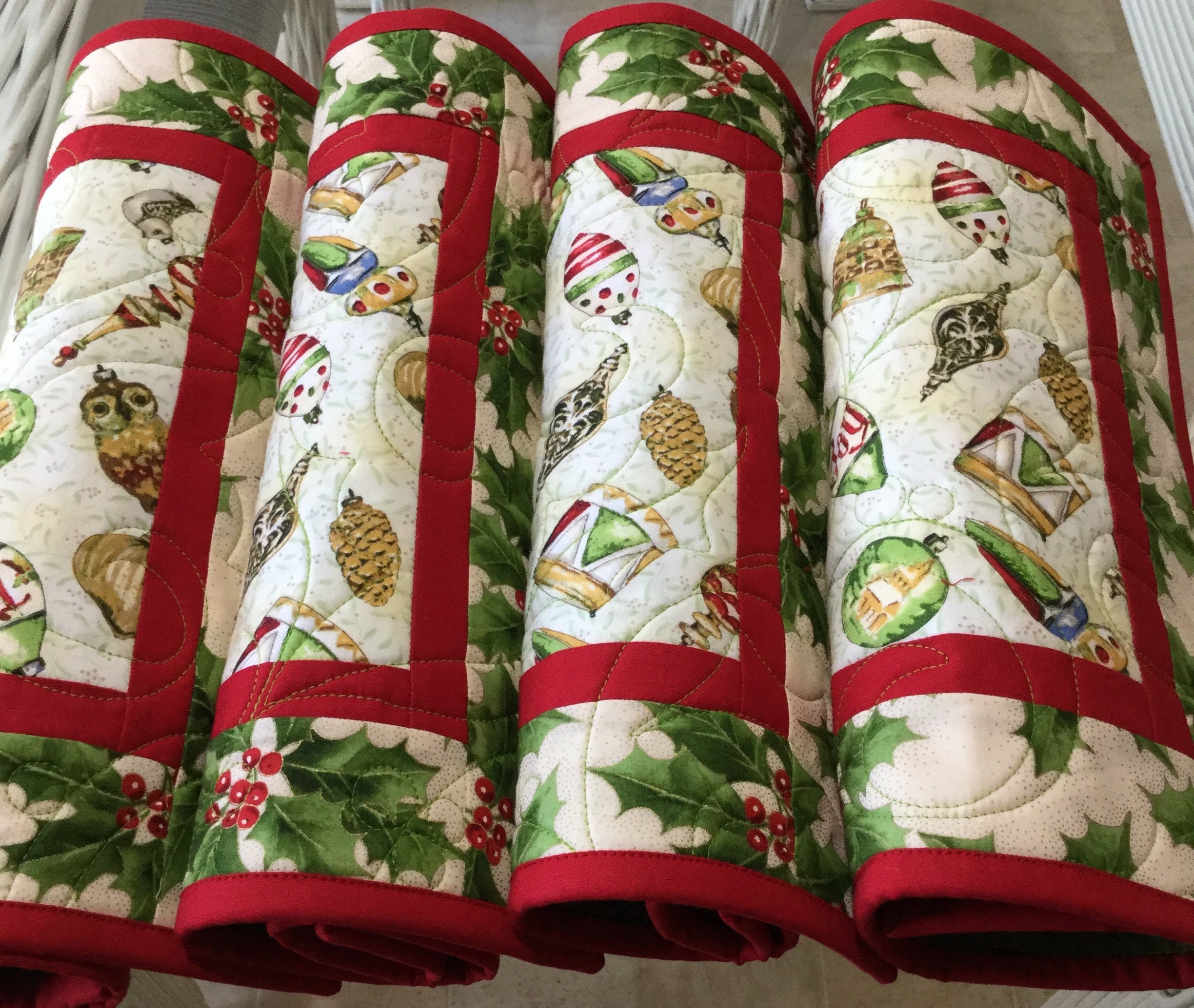 Holiday Placemats Quilted Placemats Christmas Placemats Etsy UK