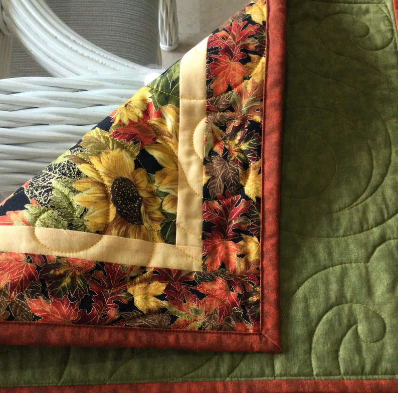 Sunflower Placemats Quilted Fall Placemats Autumn Table Etsy