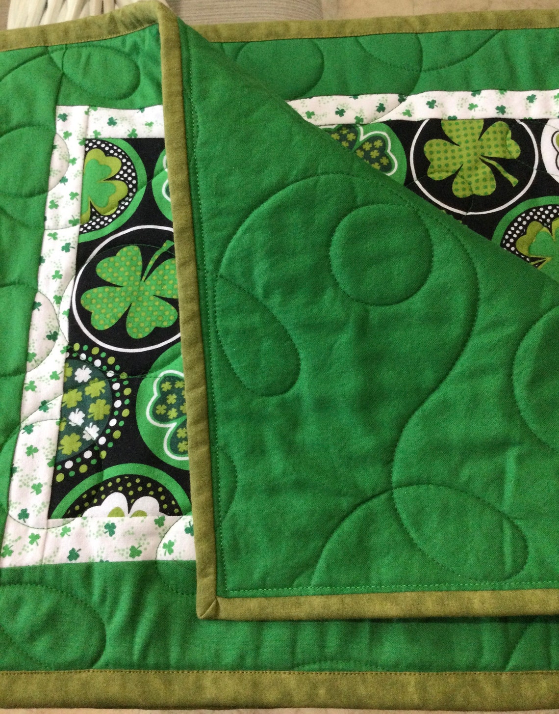 St.patrick's Day Placemats Quilted Placemats Table Etsy