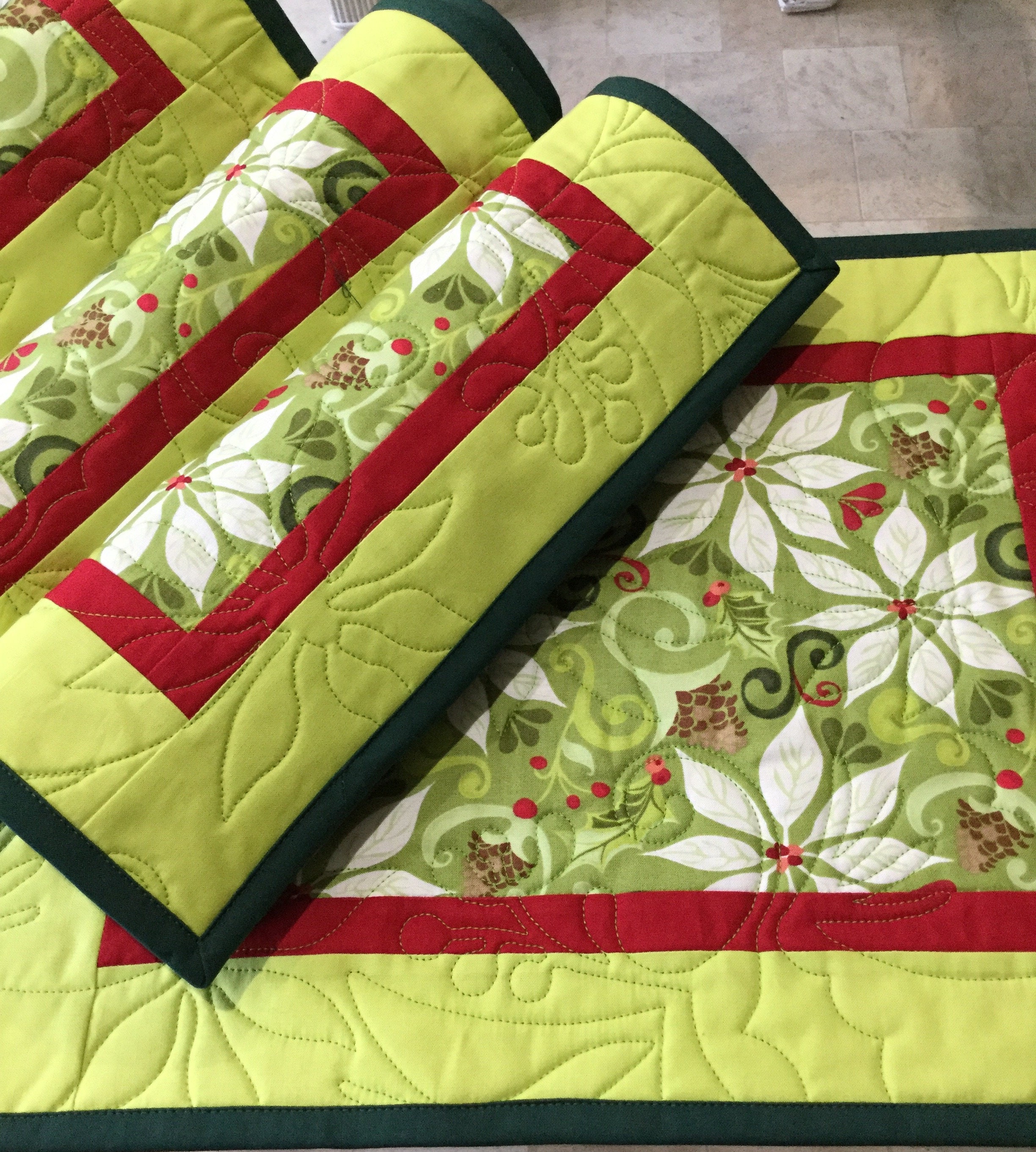 Modern Placemats Christmas Placemats Quilted Placemats Etsy