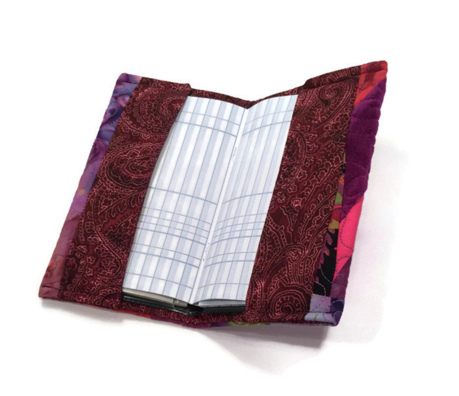 Fabric Checkbook Cover Quilted Checkbook CoverCrazy Etsy