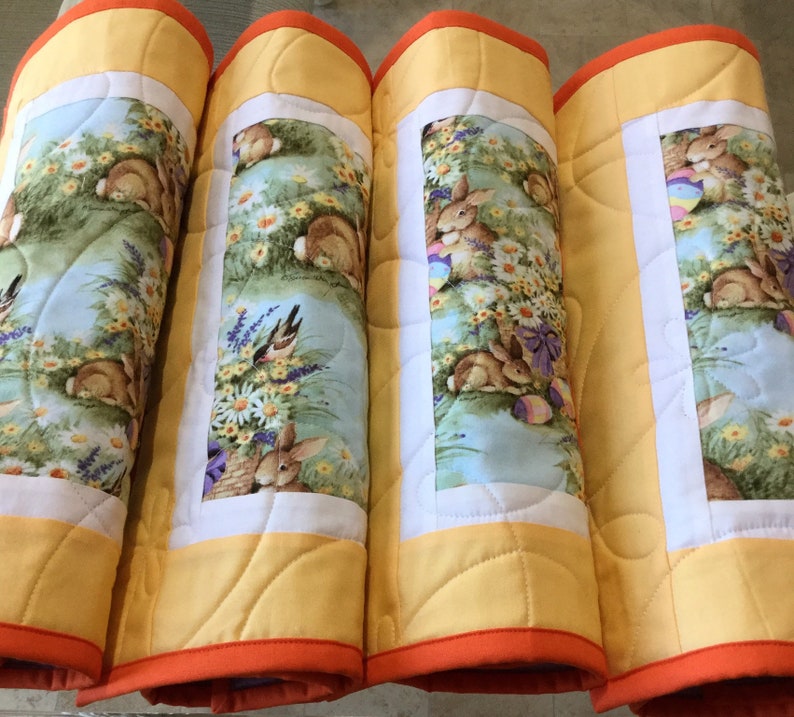 Easter Placemats Quilted Placemats Mats for Easter Spring Etsy