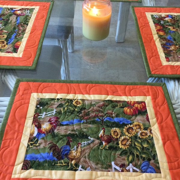 Chicken Placemats Etsy