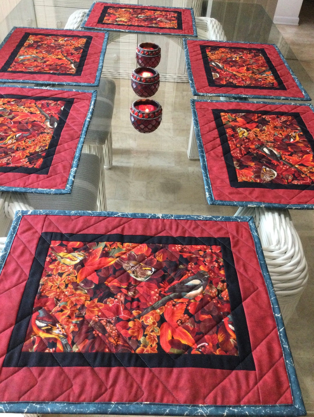 Fall Placemats,quilted Placemats, Table Decor,autumn Placemats, Fall Decor, Dining Placemats