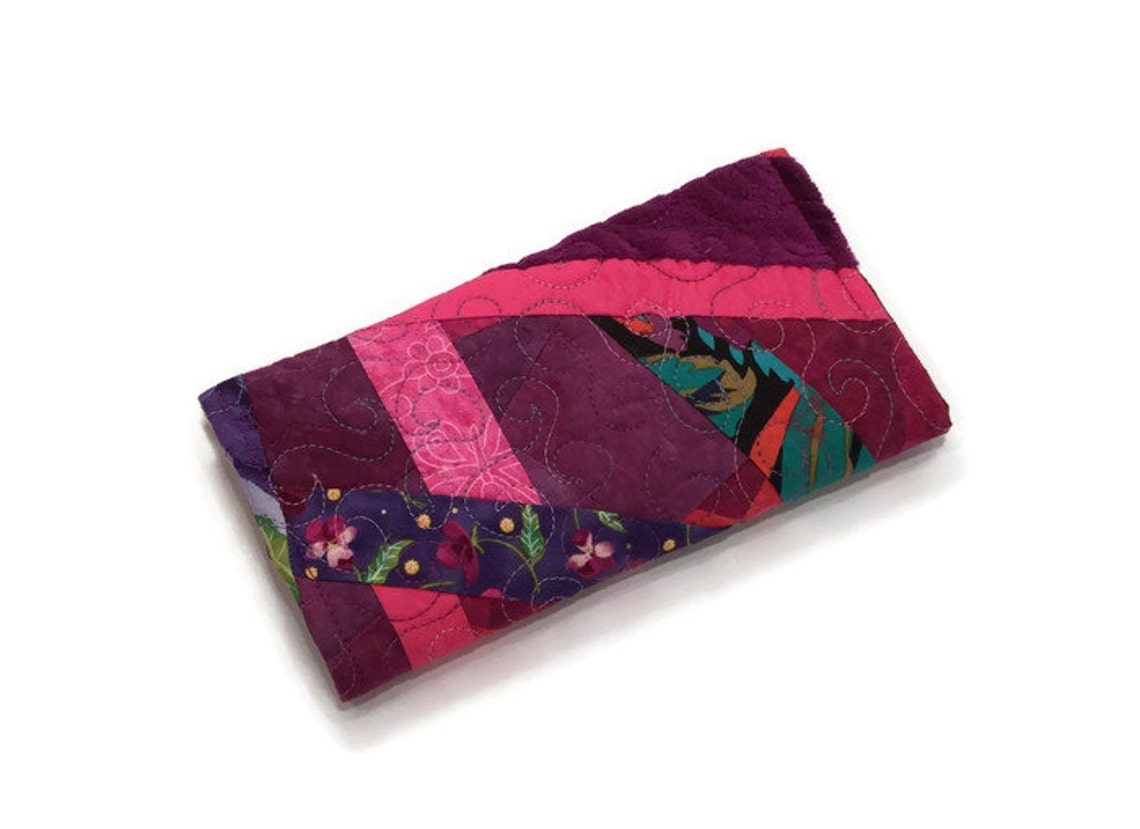 Fabric Checkbook Cover Quilted Checkbook CoverCrazy Etsy