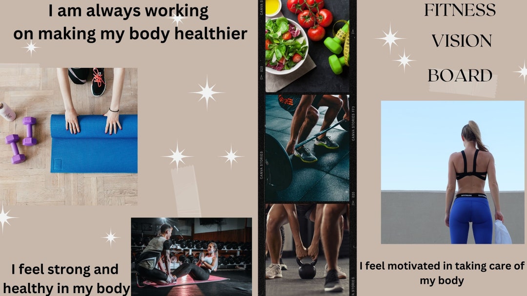 Fitness Vision Board for 2023, Health Goals, Fitness Goals, Weight Loss