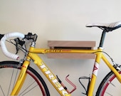 Wooden bike shelf from Europe - natural oak colour