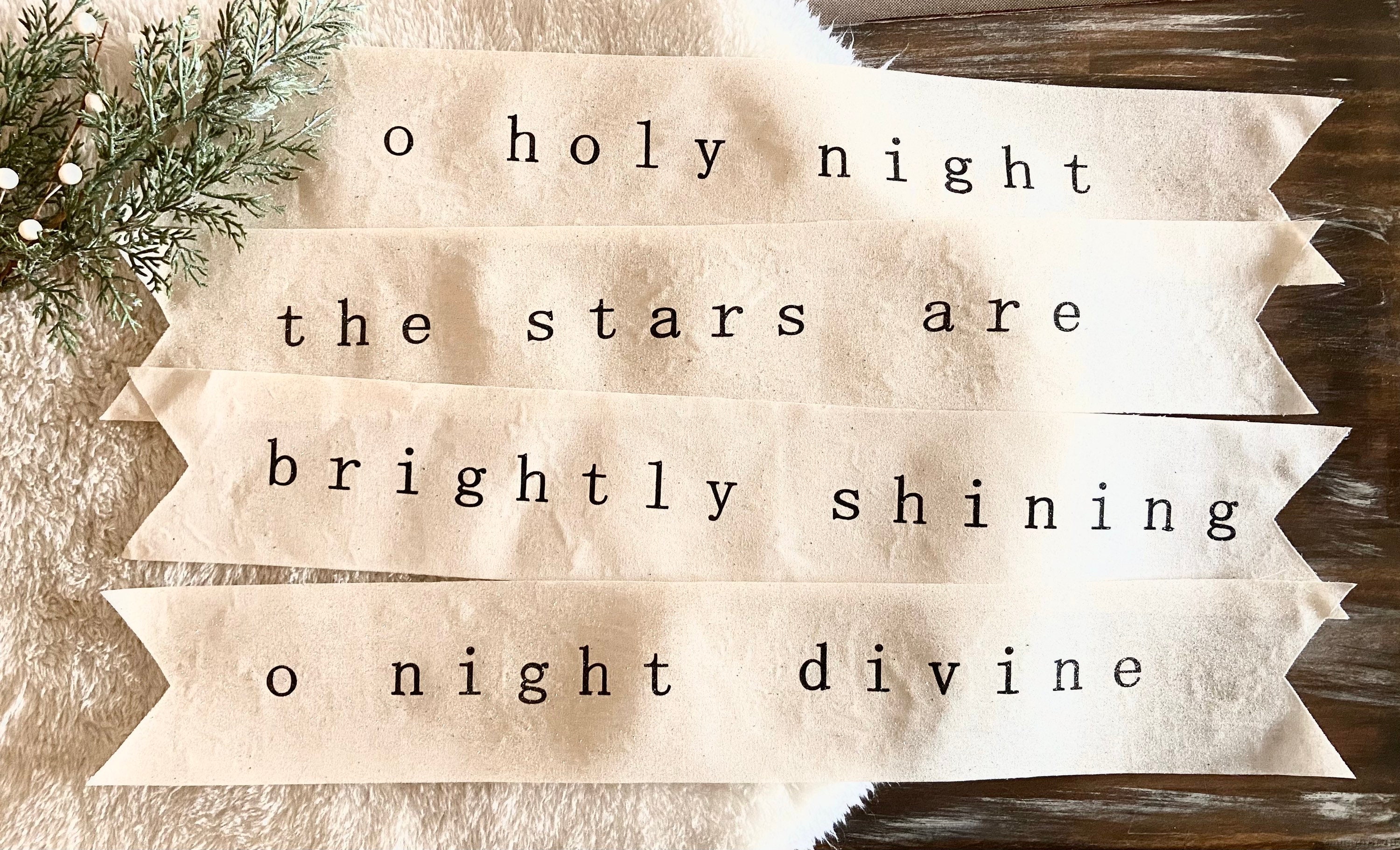 Church Banner - Bright Holy Night - O Holy Night