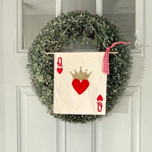 Valentijnsdecoratie | Valentijnsbanner | Speelkaart | Hartenkoningin