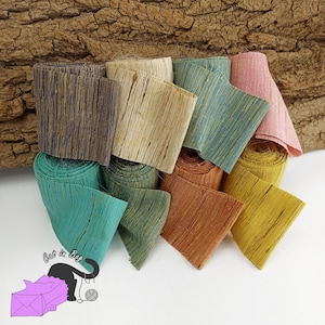 1 metro nastro di tessuto Khadi, largo 7,5/8 cm, tessuto artistico, tessuto fatto a mano, tessuto per arte tessile, macrame, fiber art.