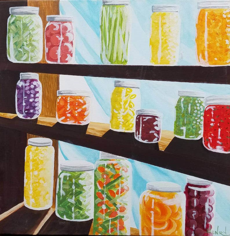 Wall Art Country Kitchen Restaurant Wall Decor Painting by Etsy