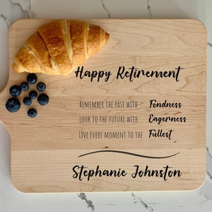 Happy Retirement Gift | Congratulations Retirement Gift | Client Appreciation Gift | Personalized Retirement Gift | Cutting Board Retirement