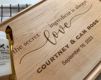 Personalized Cutting Board, Engraved Cutting Board, Wedding Gift, Anniversary Gift, Engagement Gift, Couples Gift, Custom Wedding Gifts