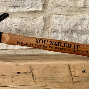 Personalized Laser Engraved Hammer, Gifts For Men, Father's Day Gift, Gifts for DAD, Anniversary Gift for Dad, Personalized Gift For Husband