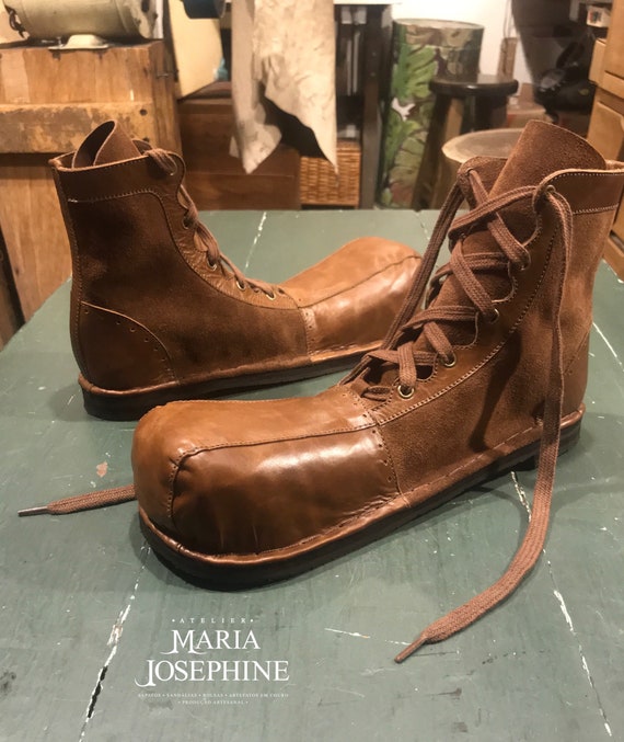 Handmade Leather Clown Shoes Mod.75 Etsy