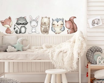 Wall sticker - Animals over the crib (9001f)