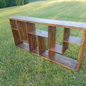 Reclaimed Wood Shelving System, Bookcase - The Zentko - Book shelf, media console, media center, rustic