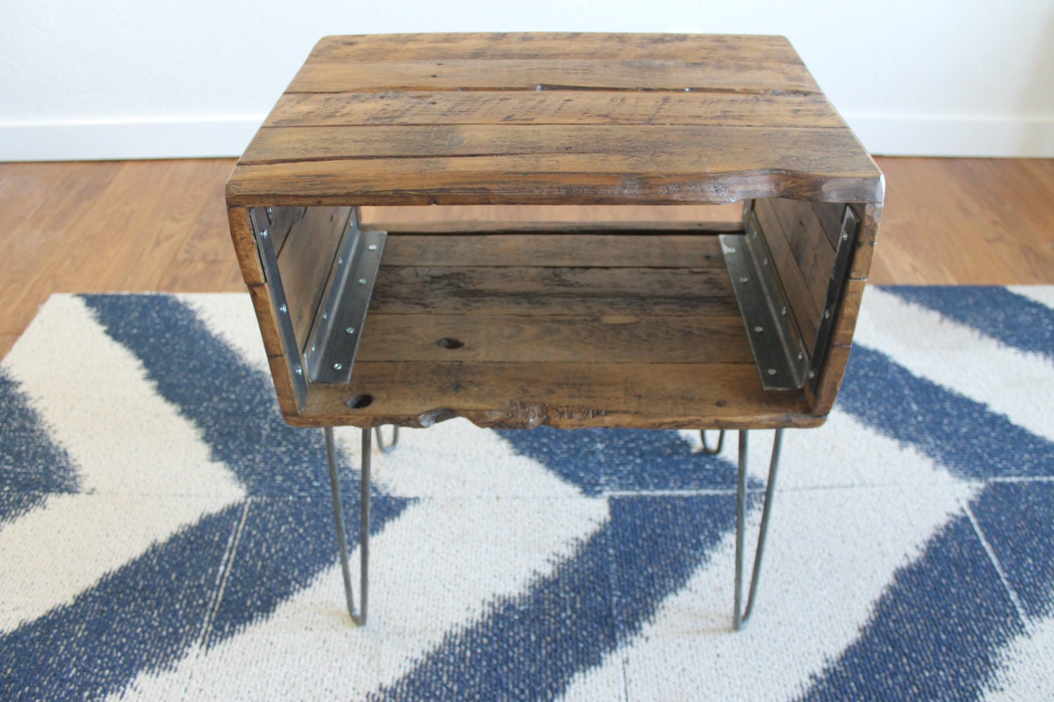 Reclaimed Wood Nightstand With Drawer Option the Etsy
