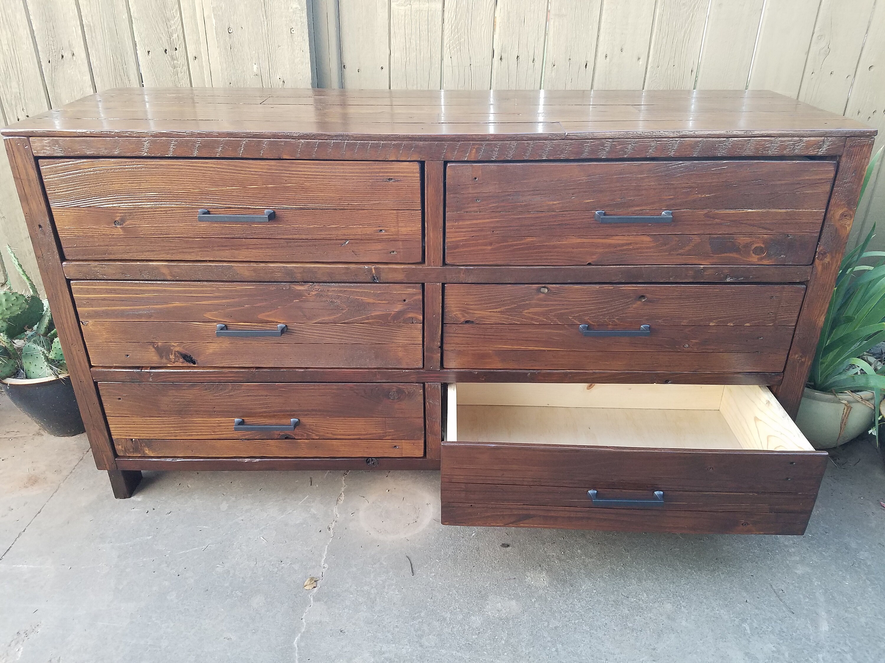 Reclaimed Wood Dresser With 6 Drawers the ore Farmhouse Rustic