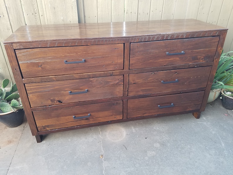 Reclaimed Wood Dresser With 6 Drawers the ore Etsy