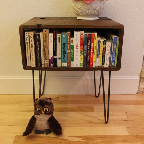 Reclaimed Wood Nightstand with Drawer Option - The "Susan" Rustic, Mid Century, Modern, Industrial