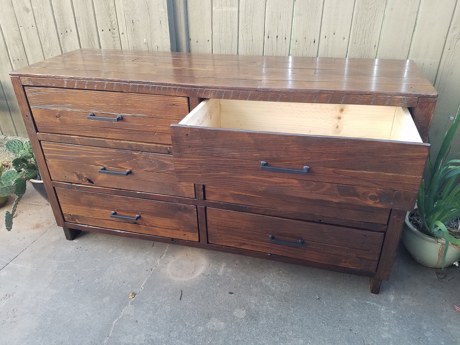 Reclaimed Wood Dresser With 6 Drawers the ore Etsy