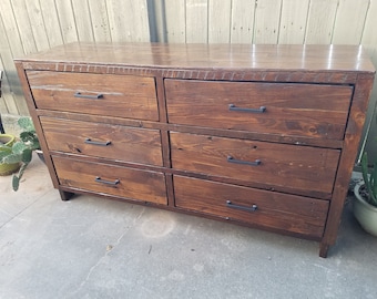 Reclaimed Wood Dresser with 6 Drawers - The "Ore", Farmhouse, Rustic, Modern, Drawers, Storage