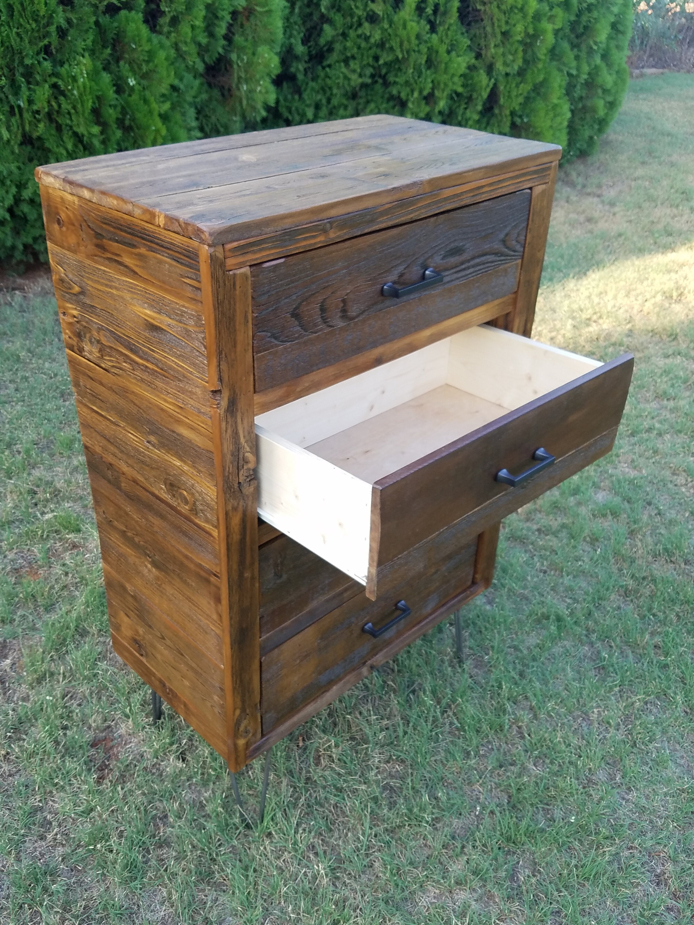 Reclaimed Wood Dresser with 4 Drawers The Ore Etsy