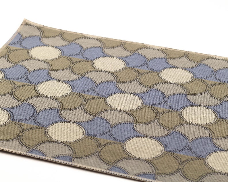 Non Skid Mat Dog Placemat Cat Litter Mat Designer Dog Food Mat Blue Gray White Waterproof Pet Mat Cat Food Mat Choose Your Size