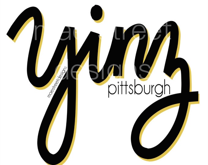 Yinz Pittsburgh Sticker or Magnet | Pittsburgh Sticker| vinyl sticker | laptop sticker | planner sticker | water bottle sticker