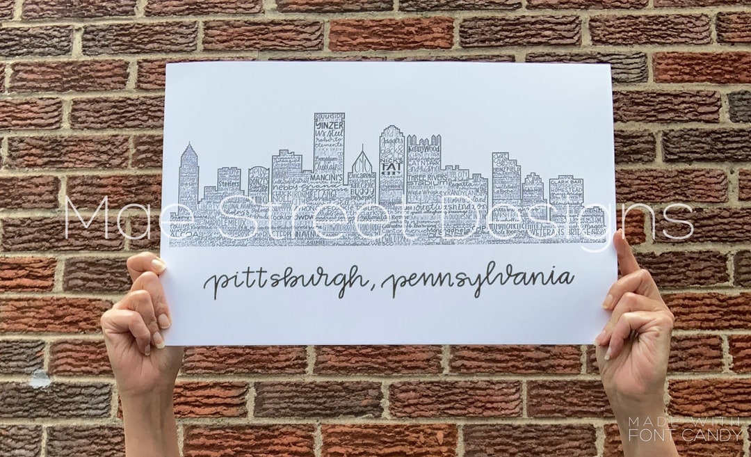 Pittsburgh Skyline Art Print Pittsburgh Bridges Art Print Pittsburgh