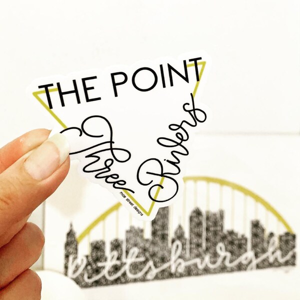 The Point - Three Rivers Pittsburgh Weatherproof Sticker or Magnet | Mae Street Designs Original