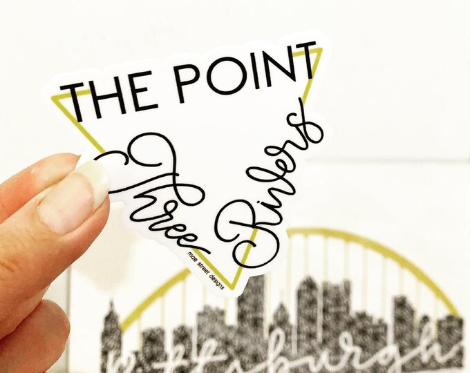 The Point - Three Rivers Pittsburgh Weatherproof Sticker or Magnet | Mae Street Designs Original