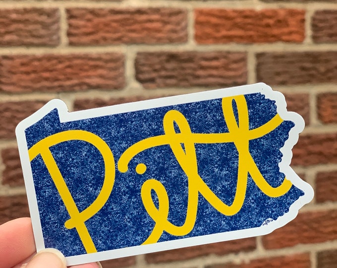 Pittsburgh blue and gold STICKER or MAGNET | vinyl sticker